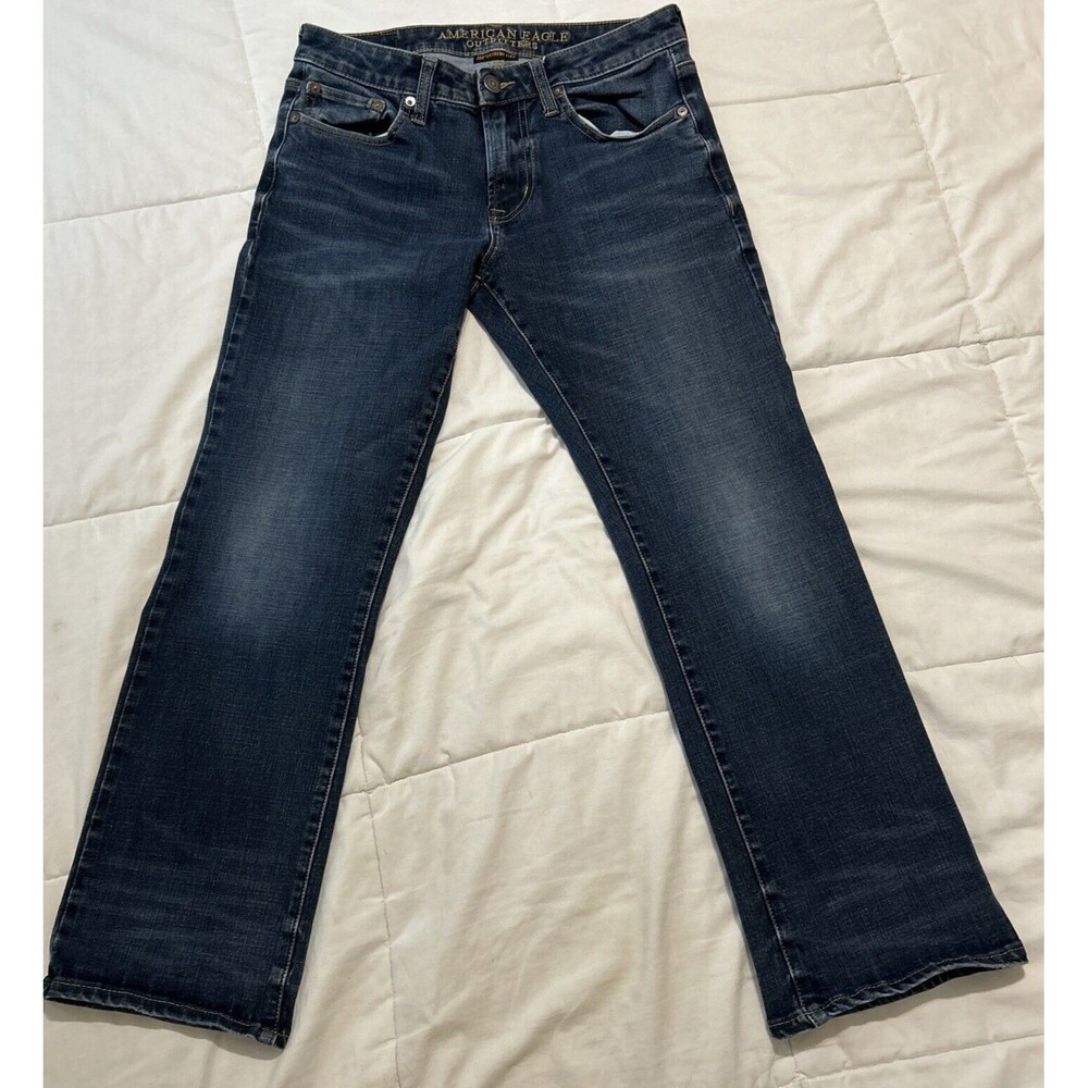 American Eagle Jeans Mens 29x30 Blue Denim Original Boot Pants 360 Extreme Flex